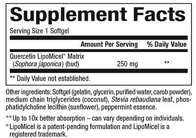 Natural Factors Quercetin LipoMicel Matrix 30 Liquid Softgel