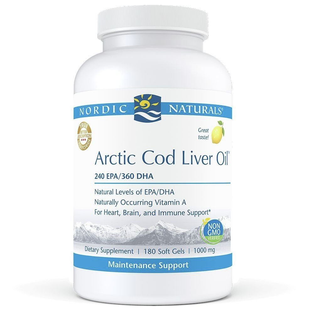 Nordic Naturals Arctic Cod Liver Oil Lemon 180 Capsule