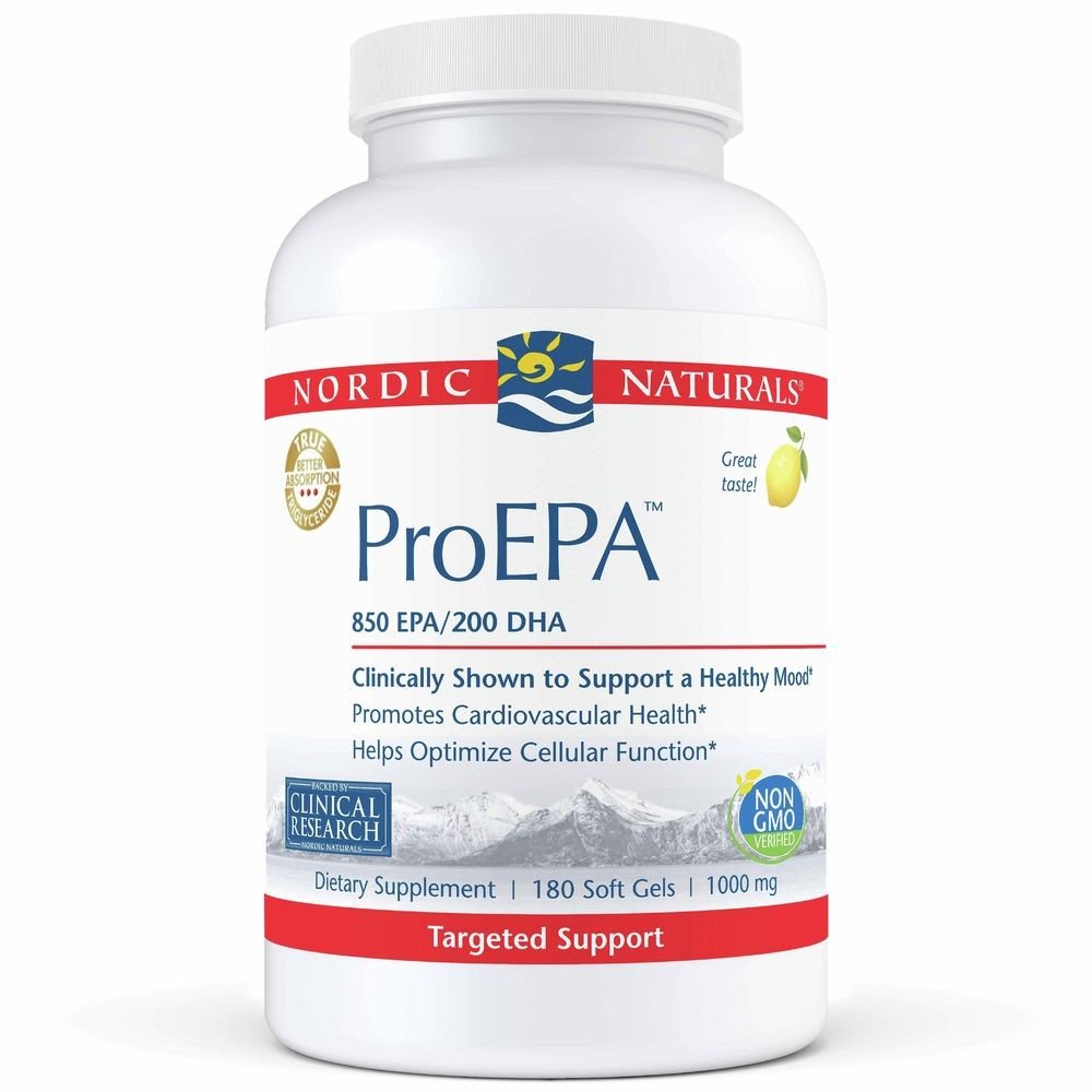 Pro E.P.A. | Nordic Naturals | E.P.A. D.H.A. | Healthy Mood | Cardiovascular Health | Helps Optimize Cellular Function | Non GMO | Dietary Supplement | 180 Softgels | VitaminLife