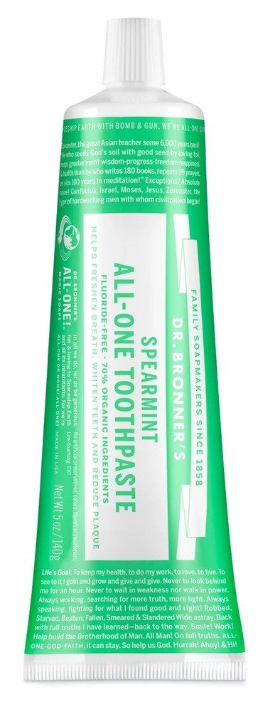 Dr. Bronner's All-One Toothpaste Spearmint 5 oz Tube