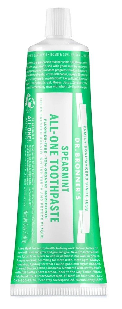 Dr. Bronner&#39;s All-One Toothpaste Spearmint 5 oz Tube