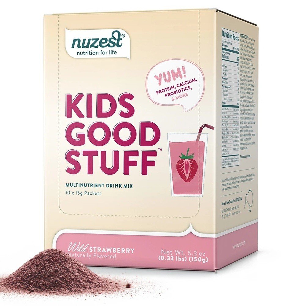 NuZest Kids Good Stuff Wild Strawberry 10 Packets Box
