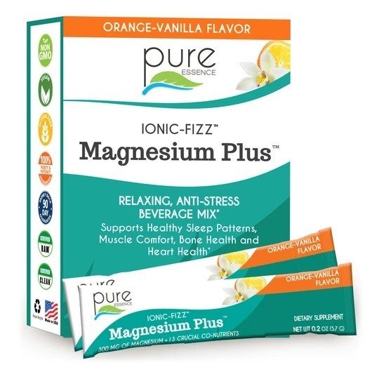 Pure Essence Labs IONIC-FIZZ  Magnesium Plus   Orange Vanilla 30 Stick Packs Box