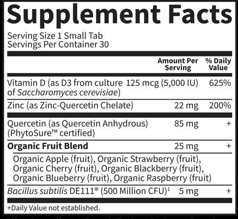 Garden of Life Dr. Formulated Vitamin D3 and Zinc 30 Small Tabs