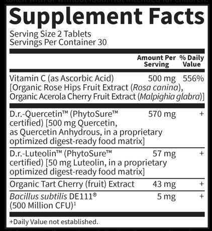 Garden of Life Dr. Formulated Quercetin Drop Uric Acid 60 Vegan Tablets