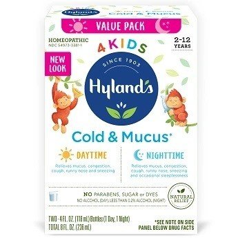 Hylands 4 Kids Cold&#39;n Mucus Day &amp; Night Value Pack 8 oz Liquid