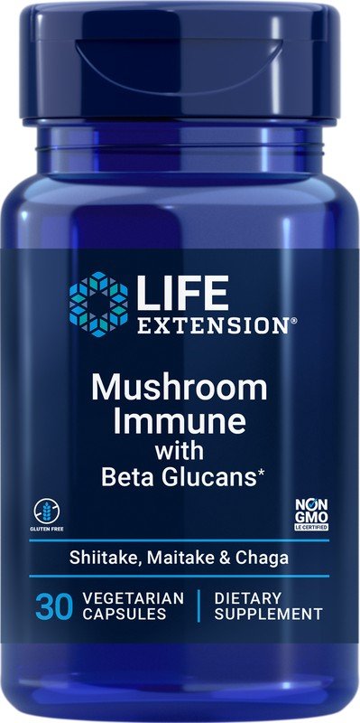 Life Extension Mushroom Immune with Beta Glucans 30 VegCap
