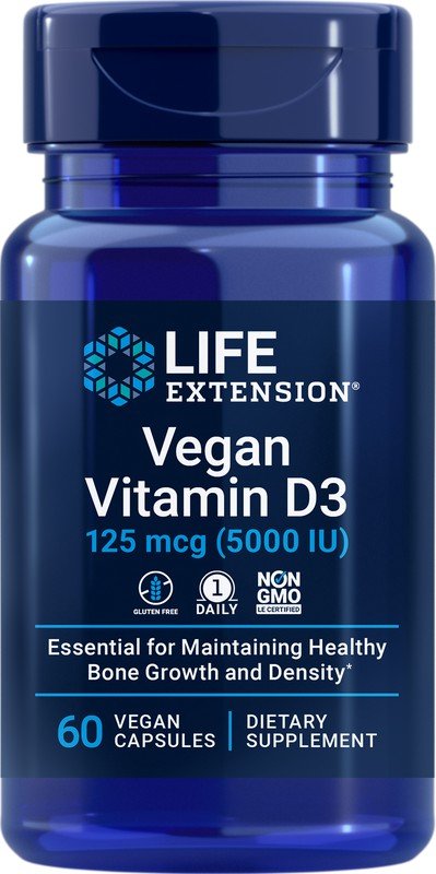 Life Extension Vegan Vitamin D3 60 VegCap
