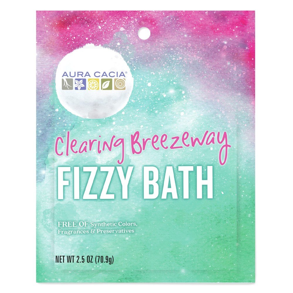 Aura Cacia Fizzy Bath Clearing Breezeway 2.5 oz Powder