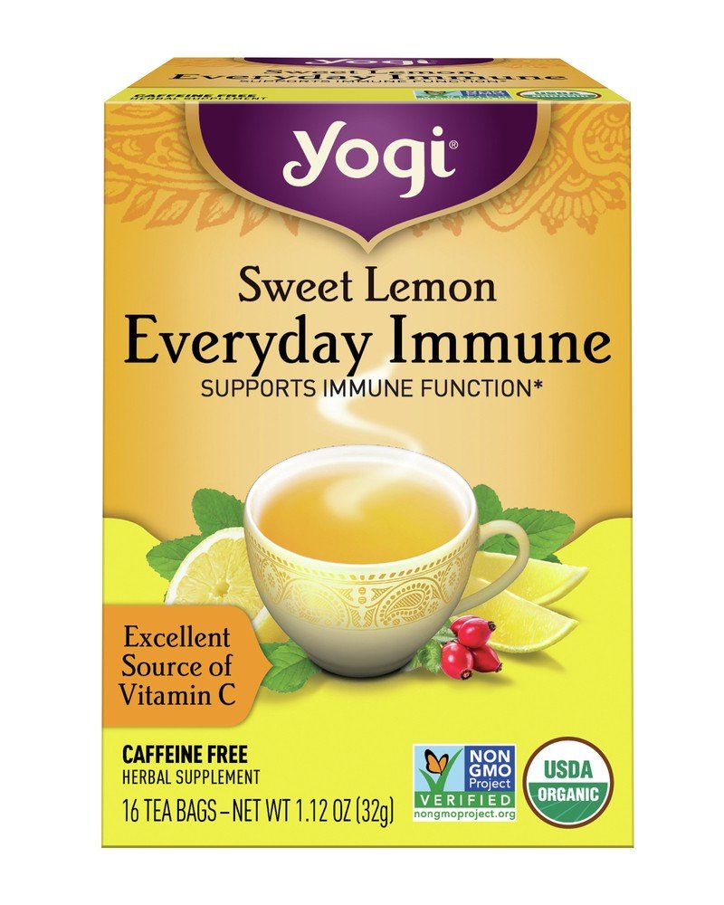 Yogi Teas Sweet Lemon Everyday Immune Tea 16 Bags Box