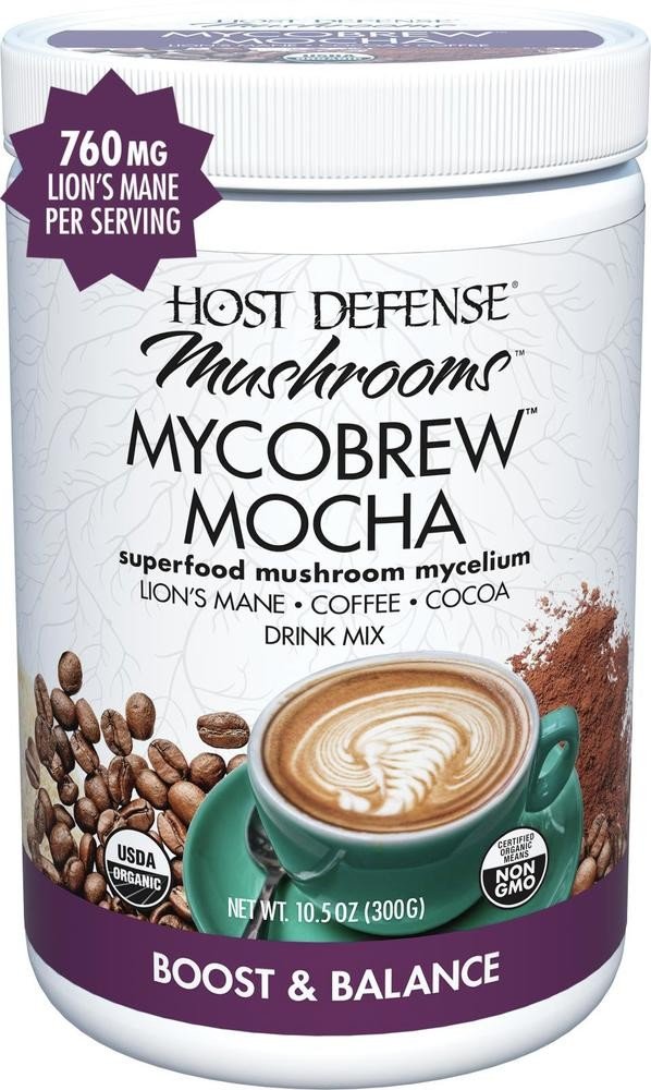 Fungi Perfecti/Host Defense Mycobrew Mocha Boost &amp; Balance 10.5 oz (300G) Powder