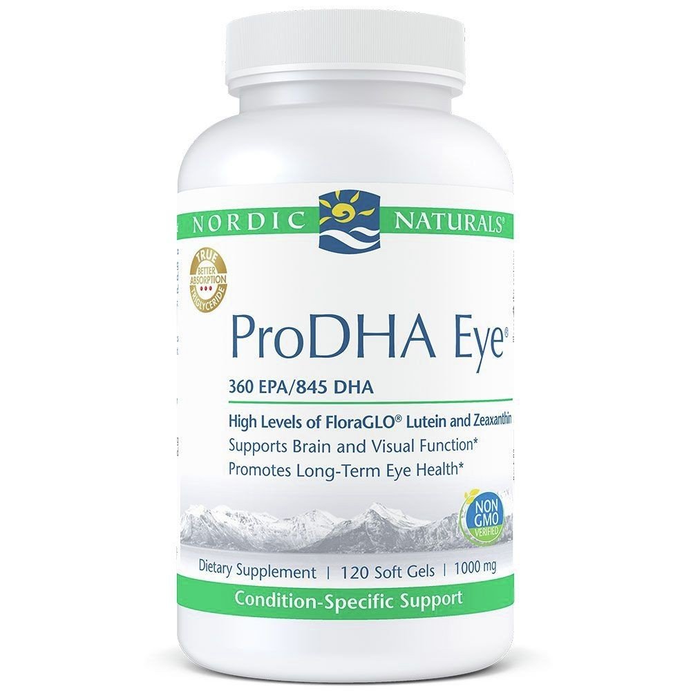 ProDHA Eye | Nordic Naturals | FloraGLO Lutein & Zeaxanthin | Condition Specific Support | Long-Term Eye Health | Brain Function | Visual Function | Non GMO | Dietary Supplement | 120 Softgels | VitaminLife