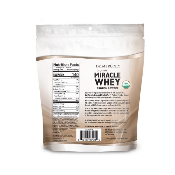 Dr. Mercola Miracle Whey Chocolate 1 lb Powder