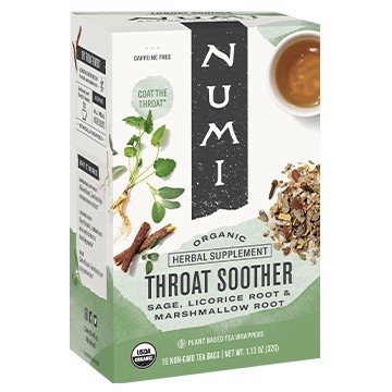 Numi Teas Throat Soother Tea 16 Bags Box