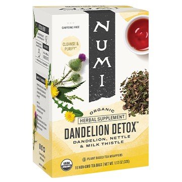 Numi Teas Dandelion Detox Tea 16 Bags Box
