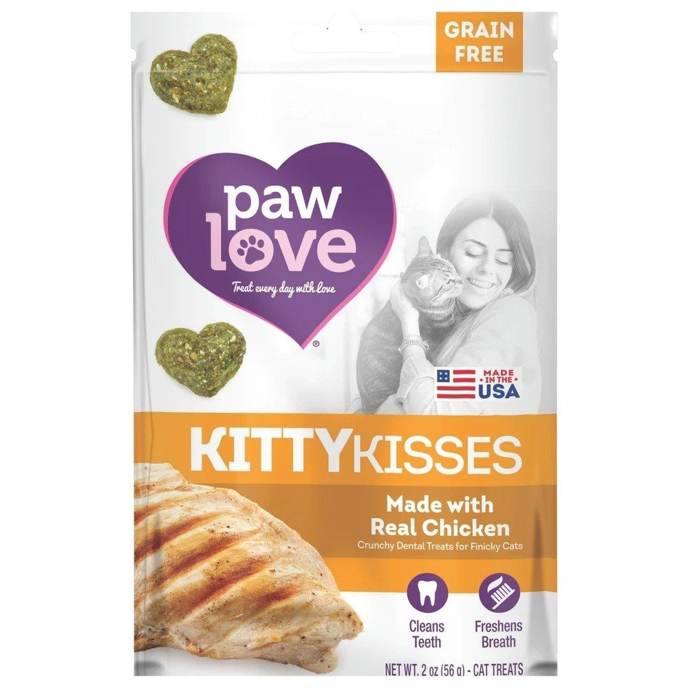 Paw Love Cat Treats Real Chicken Kitty Kisses 2 oz Bag