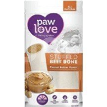 Paw Love Dog Treats Stuffed Beef Bones Peanut Butter 1 Ct. Bag