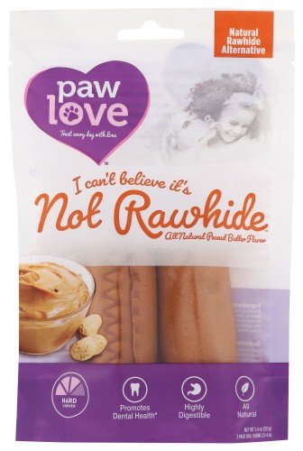 Paw Love Not Rawhide Peanut Butter 2 Ct. (5.4 oz) Bag