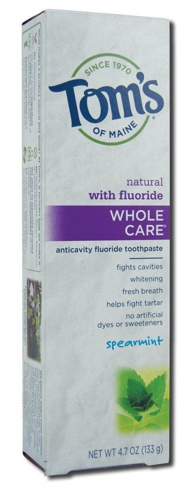 Tom's Of Maine Whole Care Toothpaste Spearmint 4 oz Tube