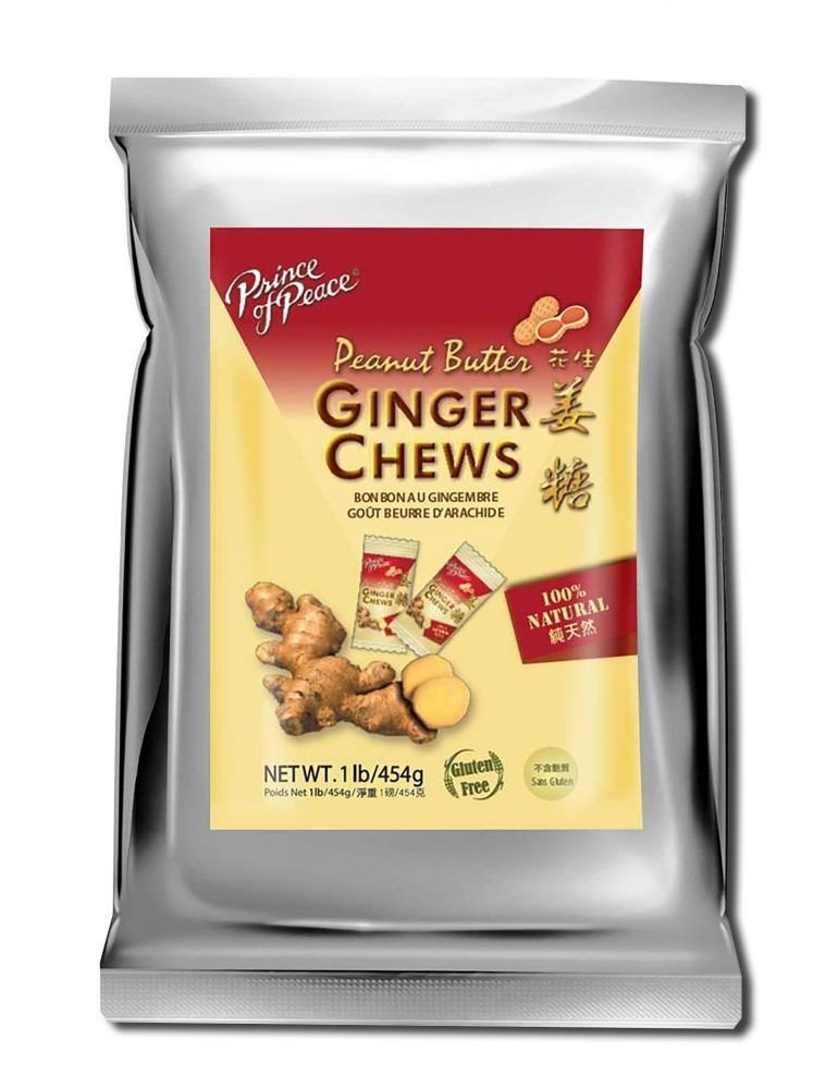 Prince Of Peace Ginger Chews Peanut Butter 1 lb Bag