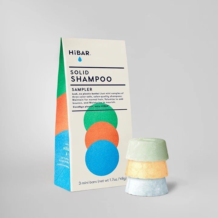 HiBAR Shampoo Sampler 3 mini bars (1.7 oz) Box