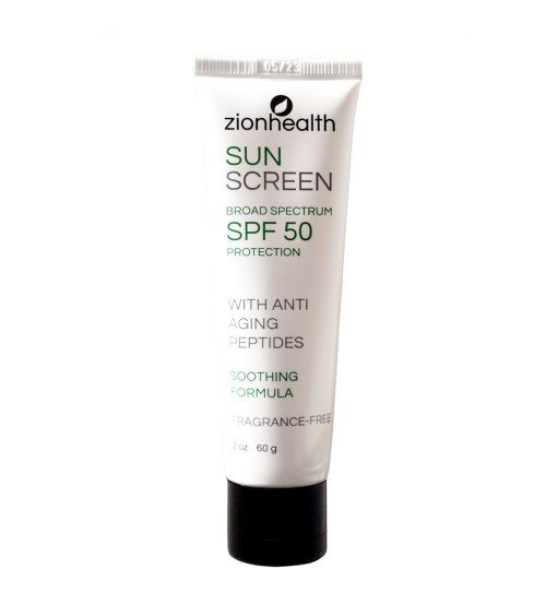 Zion Health Sun Screen Broad Spectrum SPF 50 Protection 2 oz Tube