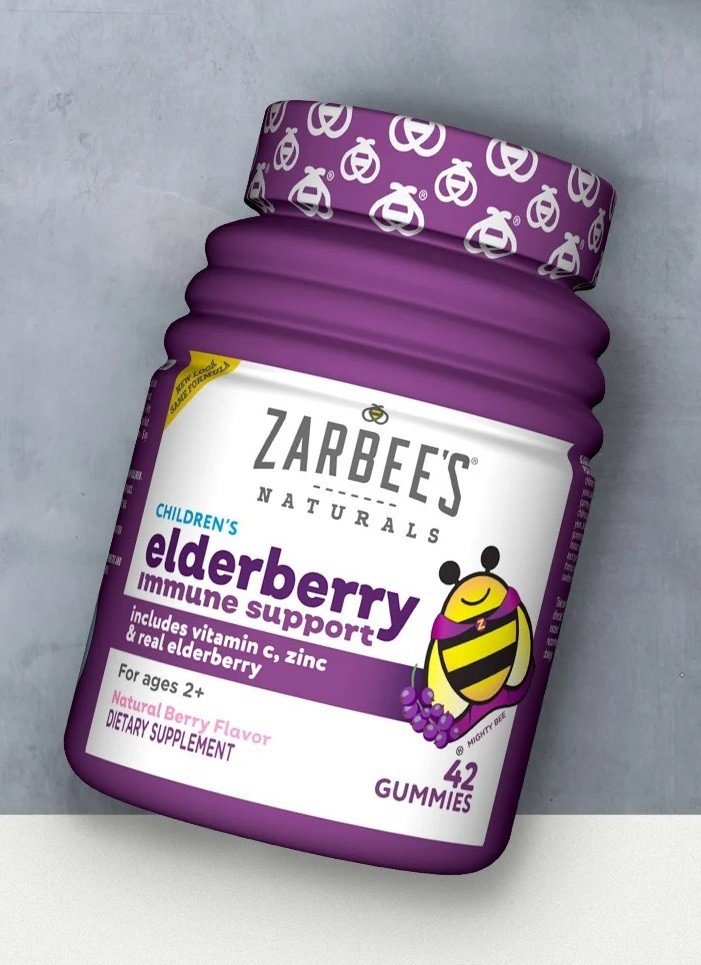 Zarbee's Naturals Children's Elderberry Immune Support Natural Berry Flavor 42 Gummy