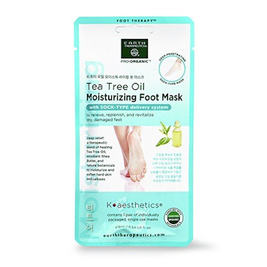 Earth Therapeutics Tea Tree Oil Moisturizing Foot Mask 1 Mask