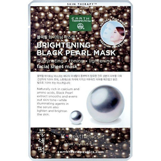 Earth Therapeutics Black Pearl Facial Sheet Mask 1 Mask