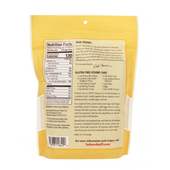 Bobs Red Mill Sorgum Flour Gluten Free 24 oz Bag