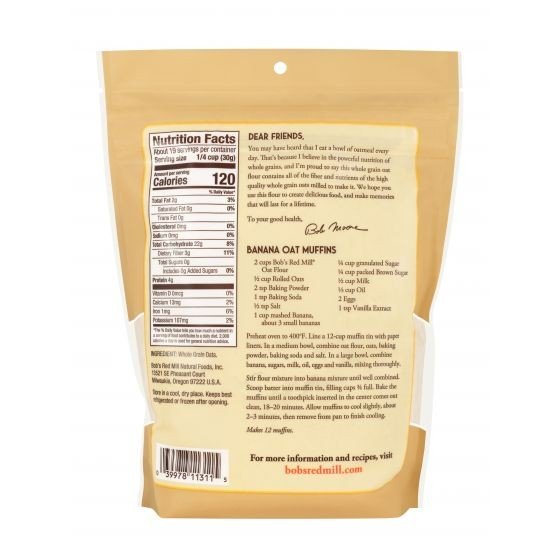 Bobs Red Mill Oat Flour 20 oz Bag