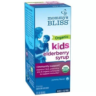 Mommy&#39;s Bliss Organic Elderberry Syrup + Immunity Boost 3 oz Liquid