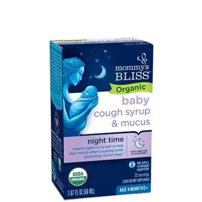Mommy&#39;s Bliss Organic Baby Cough Syrup &amp; Mucus Relief Night Time 1.67 oz Liquid