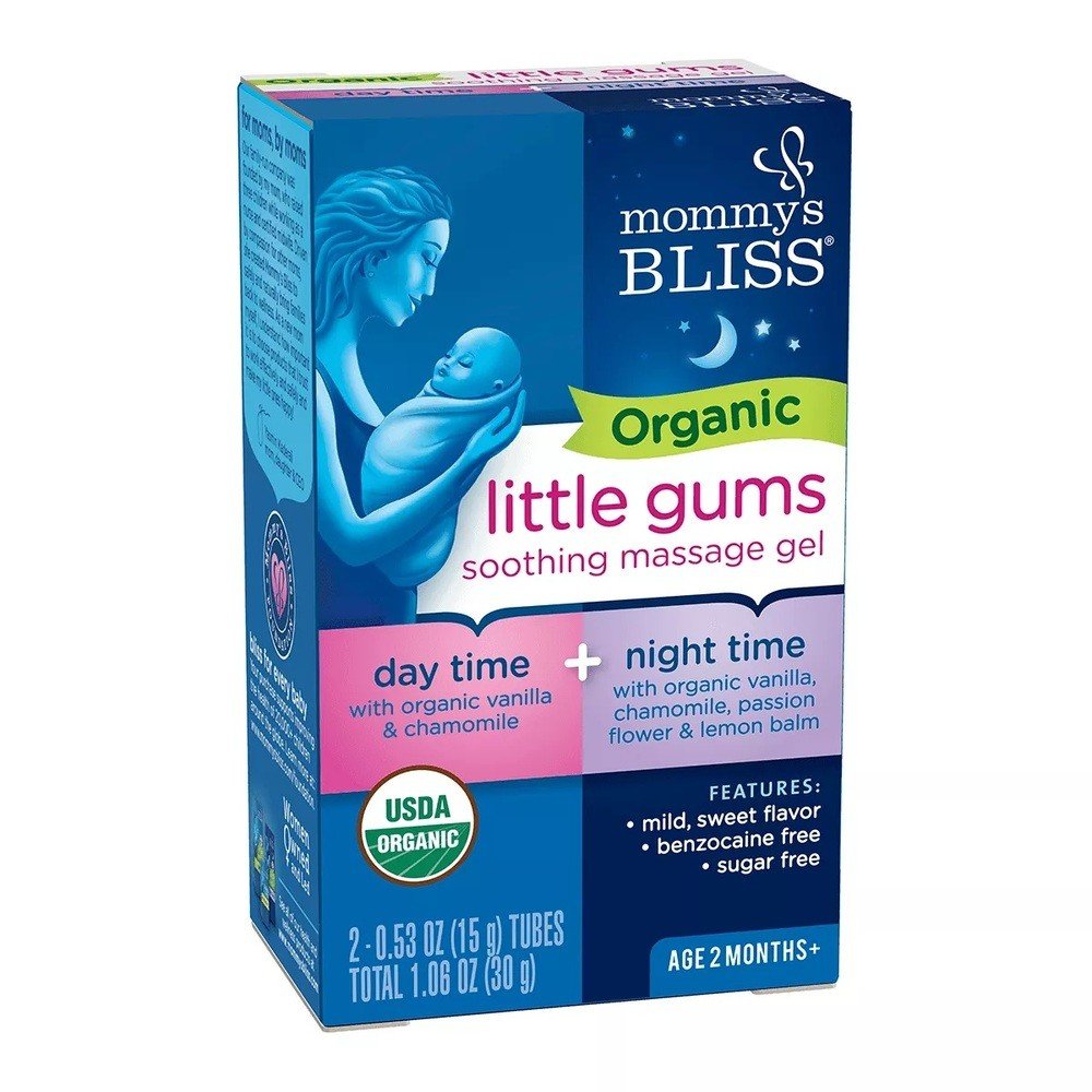 Mommy&#39;s Bliss Organic Little Gums Soothing Massage Gel Day / Night Combo Pack 0.53 oz Liquid