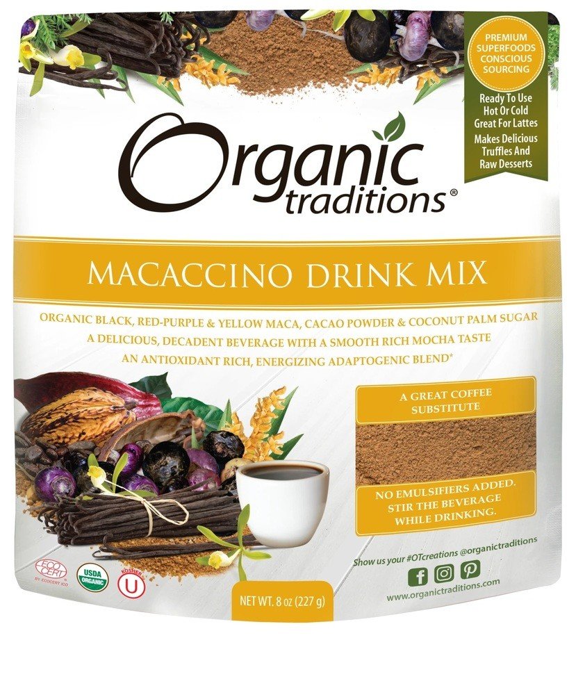 Organic Traditions Macaccino Drink Mix 8 oz Bag