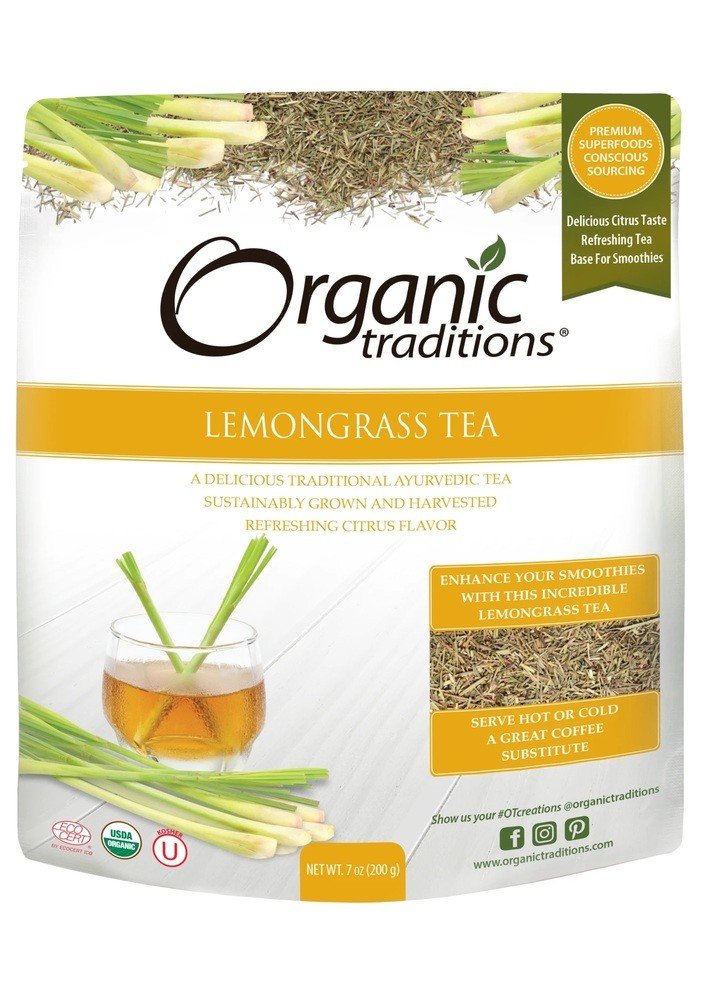 Organic Traditions Lemongrass Tea Cut 7 oz Bag
