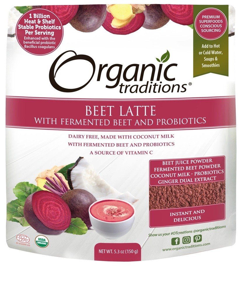 Organic Traditions Latte Beet with Probiotics 5.3 oz Bag