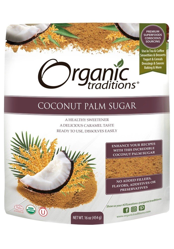 Organic Traditions Coconut Palm Sugar 16 oz Bag
