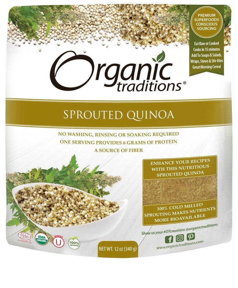 Organic Traditions Sprouted Quinoa 12 oz Bag