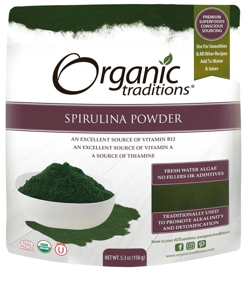 Organic Traditions Spirulina Powder 5.3 oz Bag