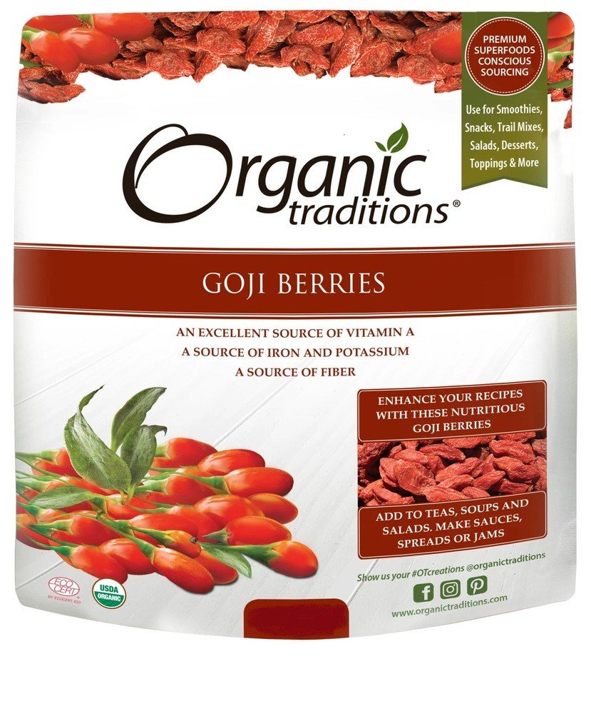 Organic Traditions Goji Berries 3.5 oz Bag
