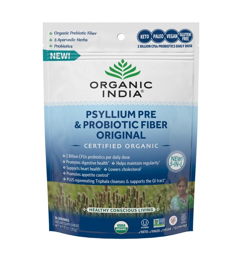 Organic India Psyllium Pre & Probiotic Fiber Original 10 oz Bag