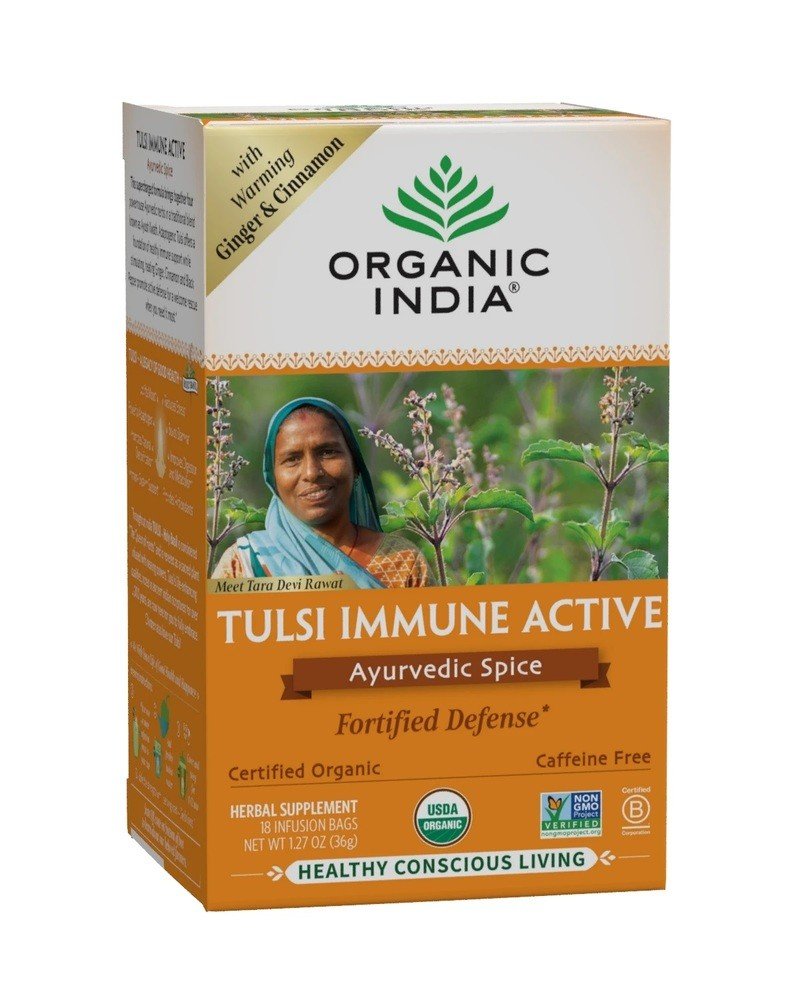 Organic India Tulsi Tea Immune Active 18 bags Box