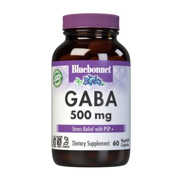 Bluebonnet GABA 500 mg 60 Vegetable Capsule