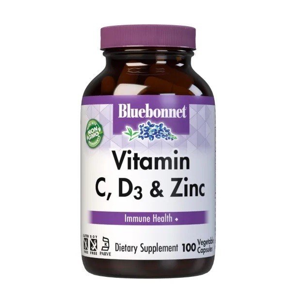 Bluebonnet Vitamin C,D3 &amp; Zinc 100 VegCap
