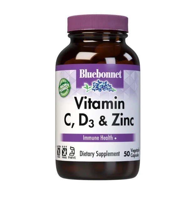 Bluebonnet Vitamin C,D3 &amp; Zinc 50 VegCap