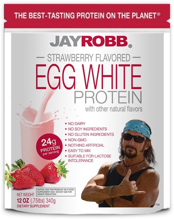 Jay Robb Egg White Strawberry 12 oz Powder