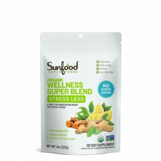 Sunfood Organic Wellness Super Blend Stress Less 8 oz Bag