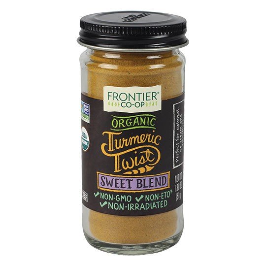 Frontier Natural Products Organic Turmeric Blend Sweet 1.80 oz Glass Jar