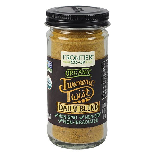 Frontier Natural Products Organic Turmeric Twist Daily 1.8 oz Glass Jar